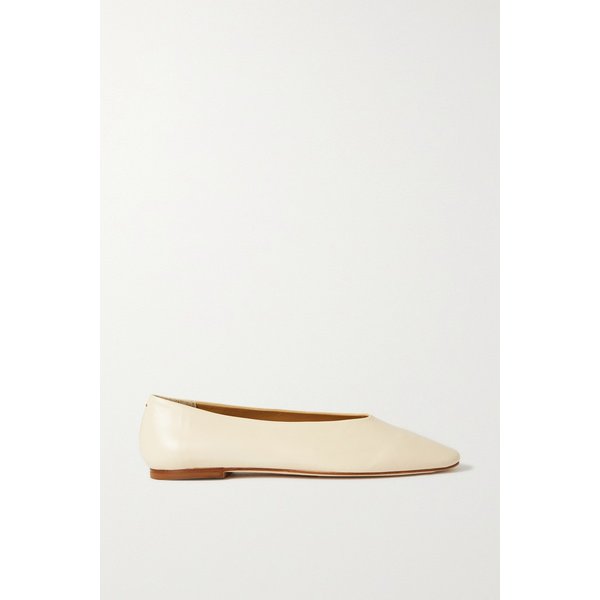 에이디 커스텐 가죽 발레 플랫 크림 1647597288952505