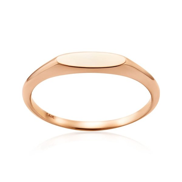 [비앤비골드] 14K 라운드 타원 스틱 각인 커스텀 반지 MTR41951