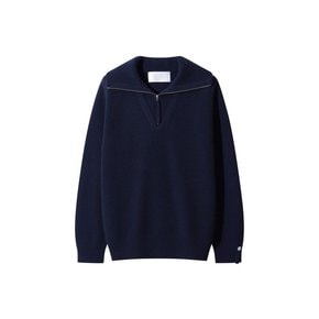 Men Ribbed Polo Sweater (Navy)_D6WAW24102NYX