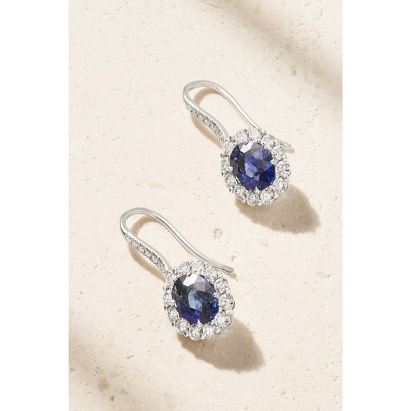 가라드 1735 플래티넘 사파이어 다이아몬드 귀걸이 46376663162986695