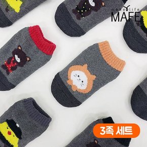 무료배송 더블쿠션 두꺼운 기모 덧신 버선 양말 3set