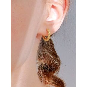 Hebe Twist Huggie Hoop Earring