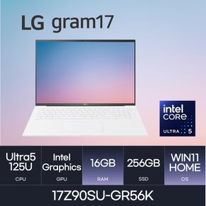 LG전자 2024 그램17 17ZD90SU-GX56K(WIN11 HOME/SSD 256GB/RAM 16GB)