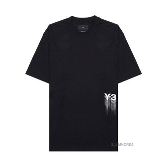 Y-3 남성 그래픽 숏 슬리브 반팔 티셔츠 IZ3124 BLACK