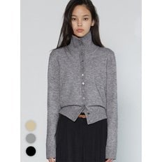 HIGH NECK BUTTON CARDIGAN (3 color)