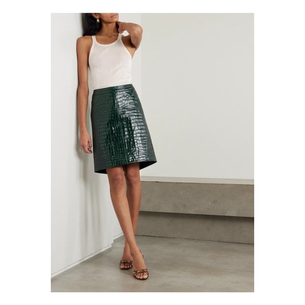 골드톤 플라크 와플 니트 실크 탱크탑 1647597349897601