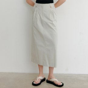 커스틴 턱 포인트 미디 스커트 / KUSTIN TUCK POINT MIDI SKIRT_2colors