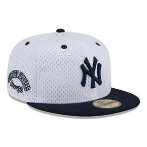 [해외] 1037108 뉴에라 모자 MLB [뉴욕 양키스] Throwback Mesh 59FIFTY Fitted Hat - White