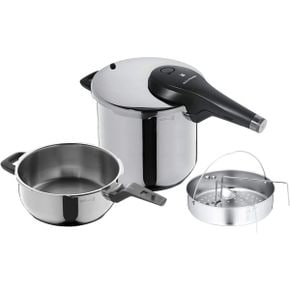 영국 wmf 압력밥솥 WMF Perfect Premium Pressure Cooker 6.5 L Set of 2 Cooking Levels Single