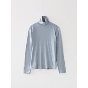 Basic turtle neck T-shirts (Sky blue)