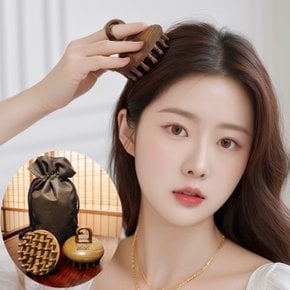 힐링톡 원목 두피마사지기 머리 괄사