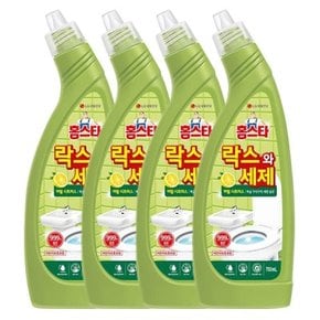 홈스타 화장실청소세제 락스와세제 허벌시트러스 750ml 4개