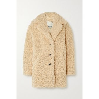 이자벨마랑 사브린 오버사이즈 인조 시어링 코트 베이지 1647597289963898