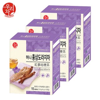  송원 허니 홍삼도라지차 15포 x3 (45포)