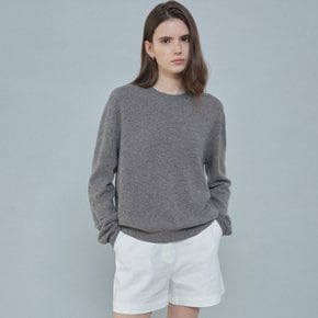CASHMERE BLENDED ROUND WOOL KNIT [TIFA04SW04]_Gray