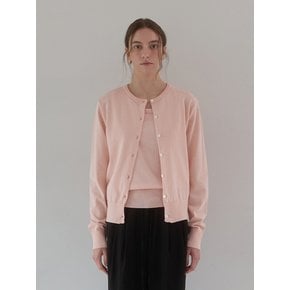 Summer Basic Round Cardigan - Pink