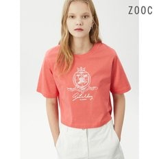[EVERY] 레터링 프린티드 크롭 티셔츠  CO_Z242PSM306
