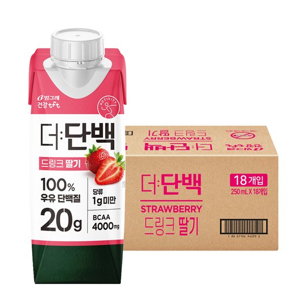 더단백 드링크 딸기 250ml 18팩 / 프로틴 음료