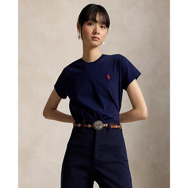 여성 클래식핏 코튼 저지 크루넥 티(WMPOKNINCU21271410)