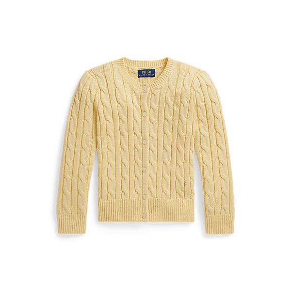 폴로 키즈 여아 2-6세 메탈릭 케이블 니트 카디건(CWPOSWER6820588700)