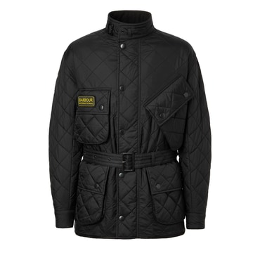 바버 [25FW] 남성 블랙 B.Intl 인터내셔널 폴라 퀼팅 재킷 (URJA5F007BK)