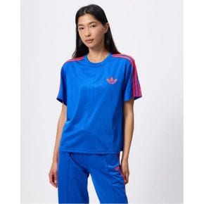 아디다스 오리지널스 파이어버드 티 - 블루  세미 루시드 레드 7815891