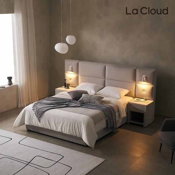 호텔식 바움 패브릭 평상형 침대프레임 LK(라지킹)