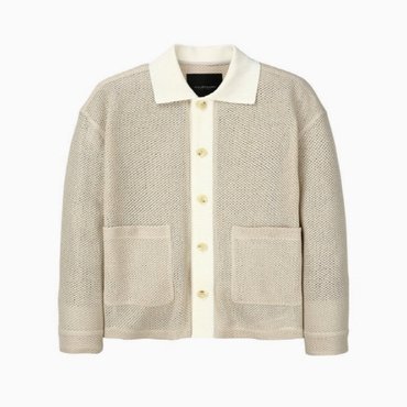 질스튜어트뉴욕 [24SS][Urban Crochet] 라이트베이지 크로쉐 니트카라 가디건 (JNSH4B014I1)