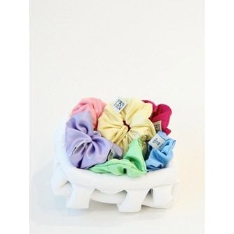 빌라드실크 High density 100% silk scrunchie printemps (6colors) 실크 스크런치