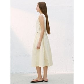 String Detail Sleeveless Long Dress  Light Yellow (KE6571M09E)