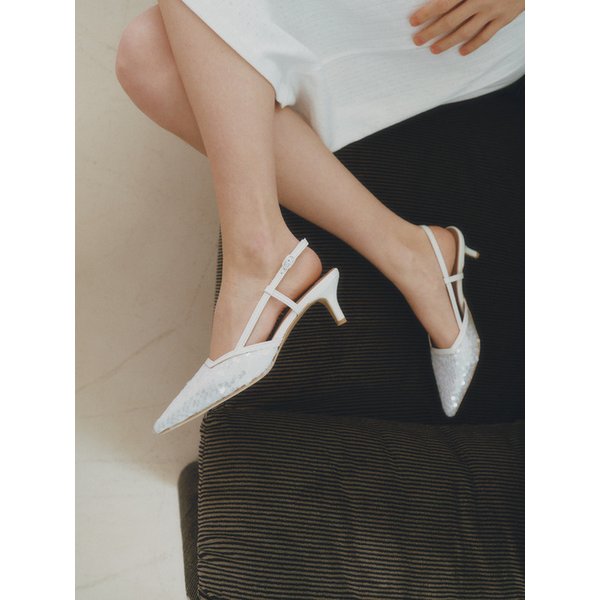 [단독] DEMOORE slingback(sapngle 5cm) _ 드무어슬링백(스팽글)