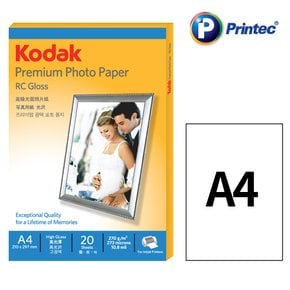 프리미엄 포토용지 5740-329 A4 20매 270g 고광택 Kodak