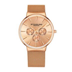 4191075 Stuhrling Original Monaco Quartz Rose Gold Dial Mens Watch