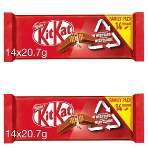  [해외직구] KitKat 킷캣 밀크 초콜릿 비스킷 바 20.7g 14개입 2팩
