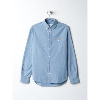 메종키츠네 폭스헤드 패치 셔츠 LM00404WC5006 WASHED INDIGO