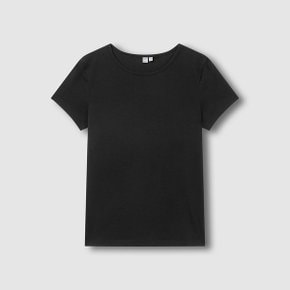 여 피마 슬림핏 레이어드 반팔 티셔츠 J116201099099