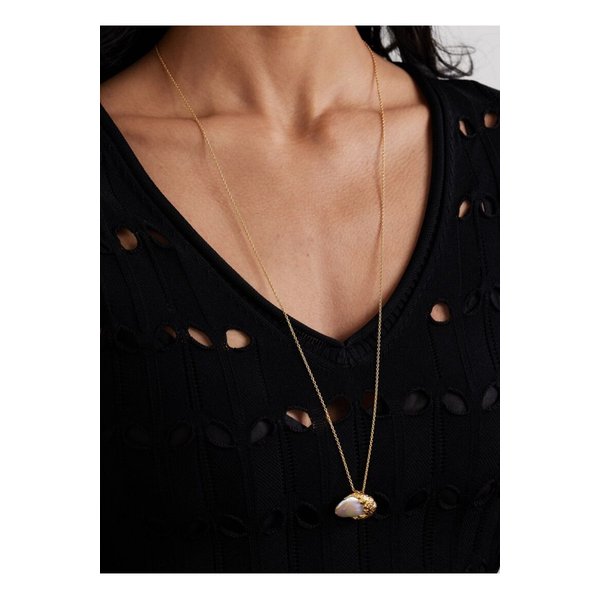 파차리 딘 골드 도금 진주 네크리스 46376663162892866