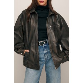 오버사이즈 레더 봄버 자켓 (Veda Marco Leather Oversized Bomber) RF14301001