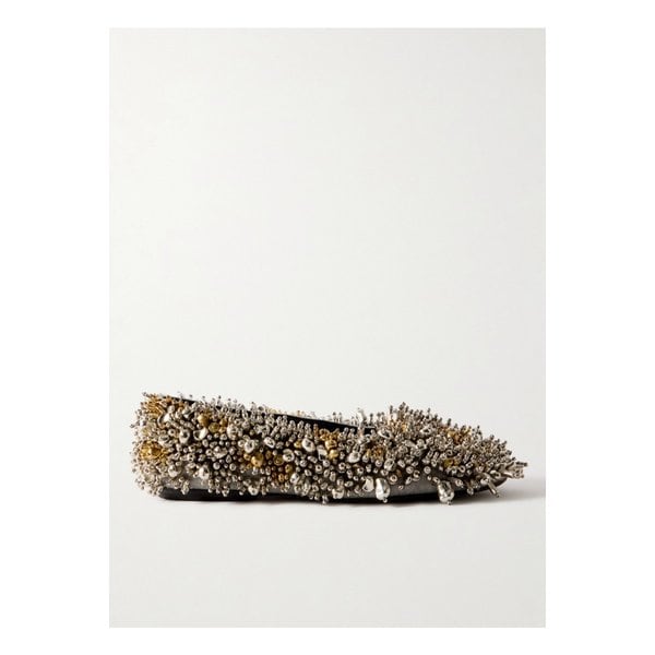 장식 펠트 발레리나 플랫 다크 브라운 46376663162923522