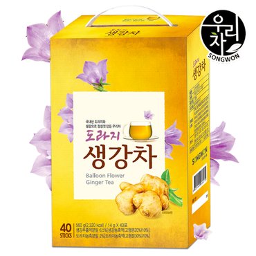  송원 도라지생강차 40T /뿌리차/궁중차/한방차/건강차/고형차/분말/스틱/가루