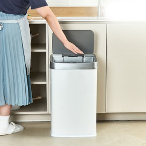 스마트 센서 스텐 휴지통 50L 자동휴지통 모션감지 AI휴지통 자동쓰레기통 대용량
