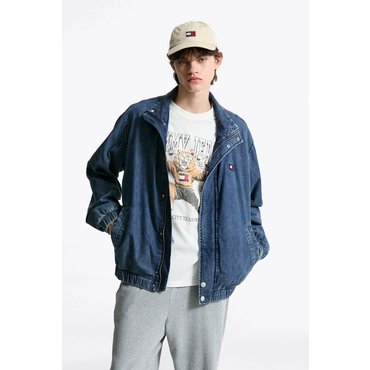 타미진스 남성 샴브레이 토널 플래그 카라 재킷 T32F1NJC44TMT1 TOMMY JEANS
