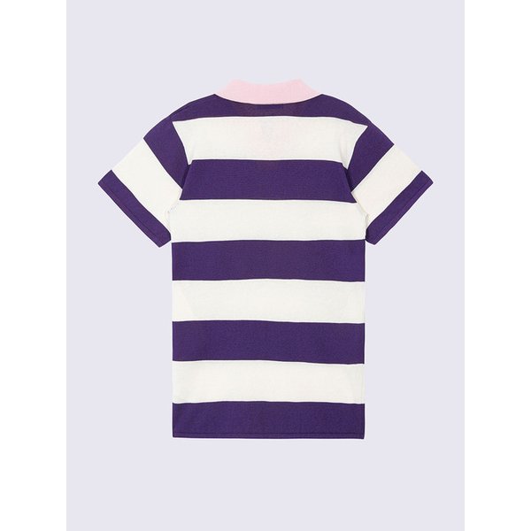 칼라 믹스 단가라 미니 원피스 (PURPLE)