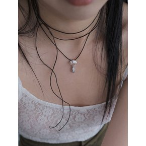 Mysterious mushroom necklace(leather strap)