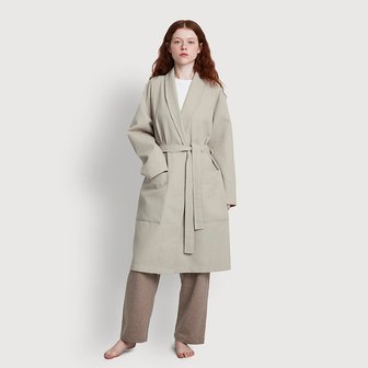 JAJU 코튼 블렌디드 와플 배스 로브 베이지 J62N902113611