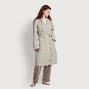 코튼 블렌디드 와플 배스 로브 베이지 J62N902113611