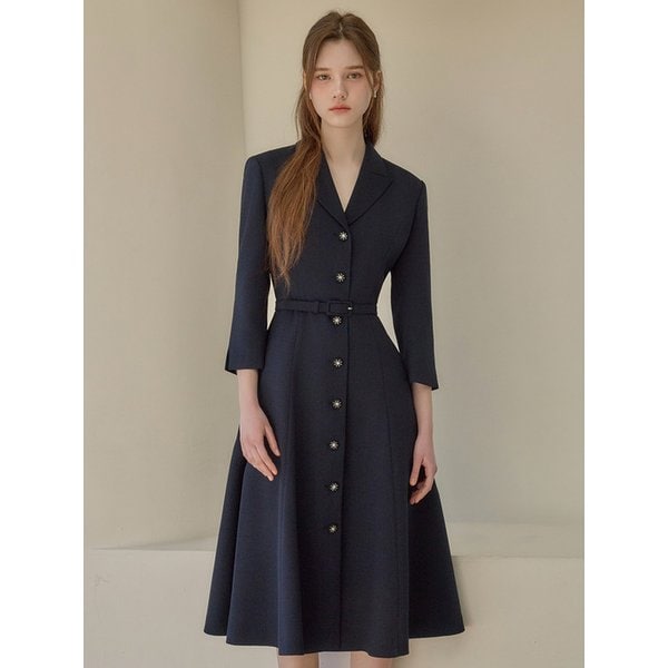 [Y]SS Calla139 쉬비긴즈 조 트위드 원피스 네이비