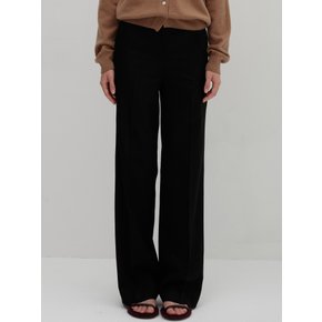 울 100% 스트레이트 팬츠 블랙 LF26005PT05BK