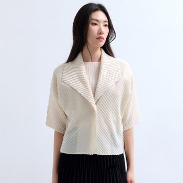 플리츠미 더블 플리츠 숄 카라 싱글 자켓_PPJKM025002