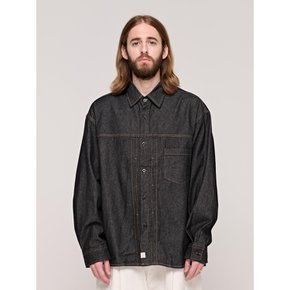 CB WASHING DENIM SHIRTKET (BLACK)